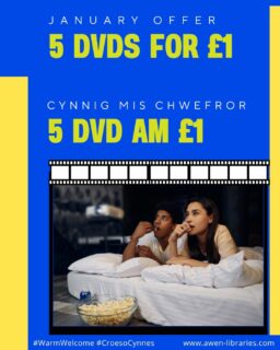 5 DVDS for £1! 📀 

All our borrowers will be entitled to borrow 5 DVDs for £1 throughout February!

#WarmWelcome #5DVDSFor1